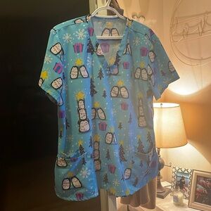 Christmas Scrub Top